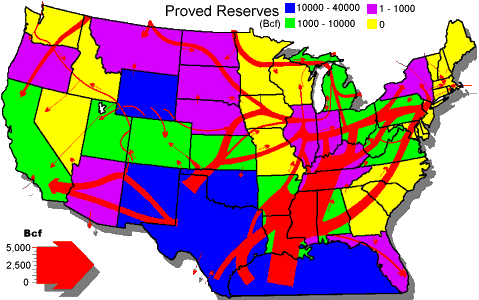 Oil Gas pipeline map
                        US