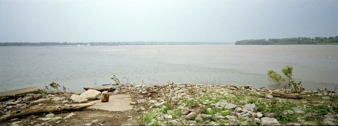 confluence, ohio river left, mississippi right, cairo il south toward wickliffe ky