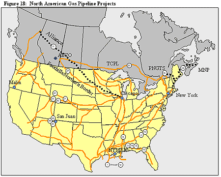 Gas pipelines US